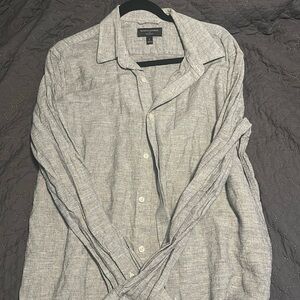 Banana republic linen slim, fit, long sleeve button-down